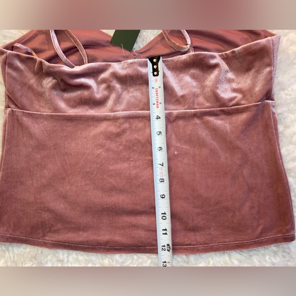 NWT Cropped Tank WILD FABLE Snowbloom Rose CAMISOLE Lightweight Velour sz XL - Picture 10 of 12